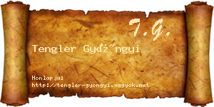 Tengler Gyöngyi névjegykártya