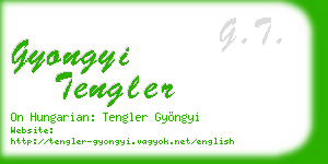 gyongyi tengler business card